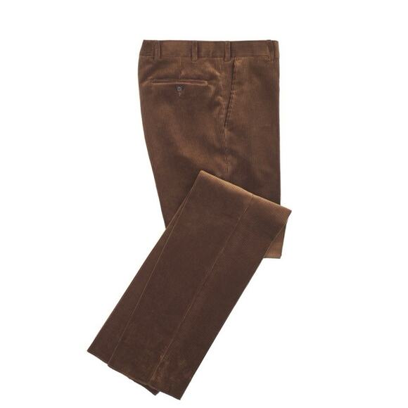 Enzo Mantovani Omega 8390 Mens Size 34 Corduroy Slacks Pants Brown Made in Italy
